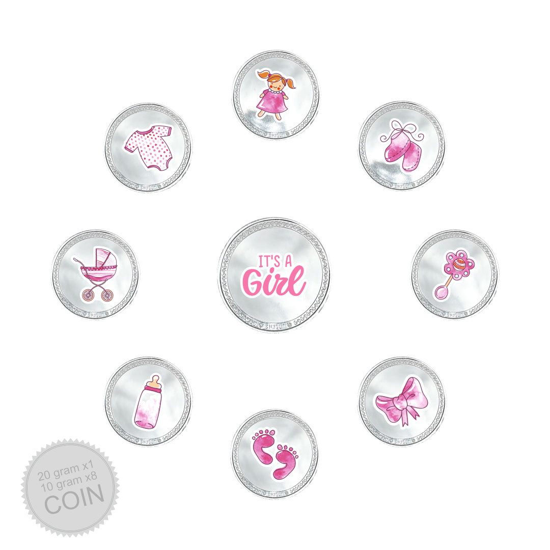 100g Silver Coin Set - It's Girl