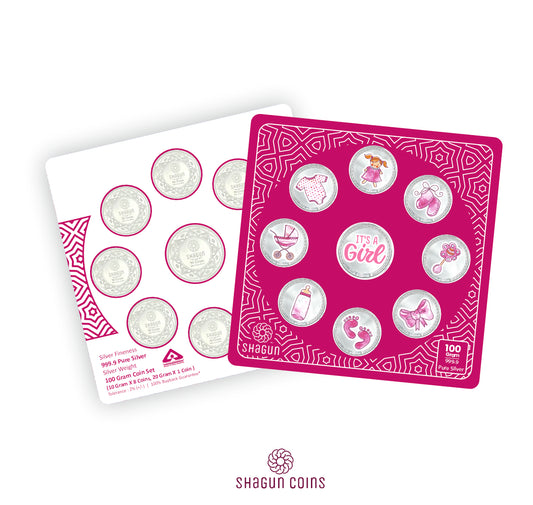 100g Silver Coin Set - It's Girl