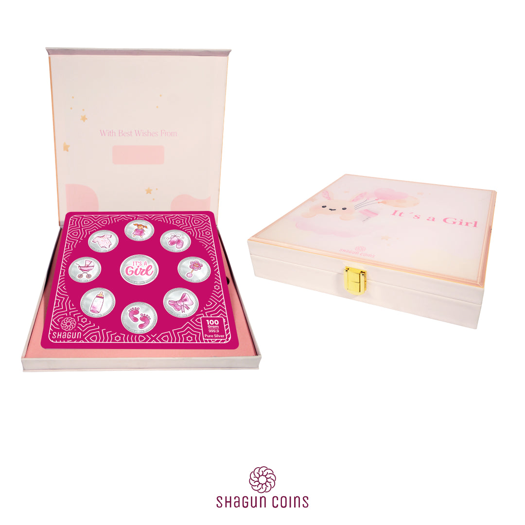 100g Silver Coin Set - It's Girl