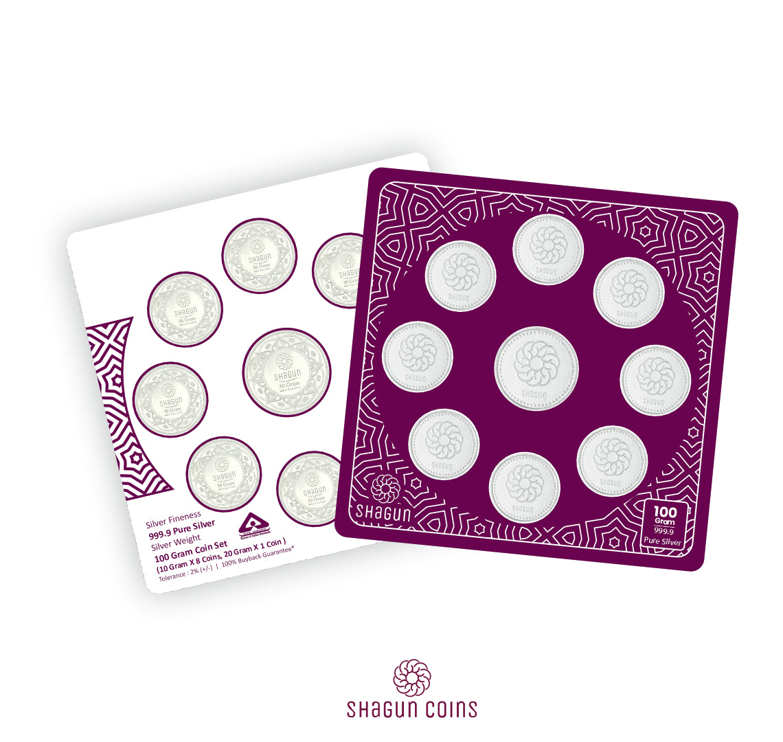 100 Silver Coin Set - Shagun