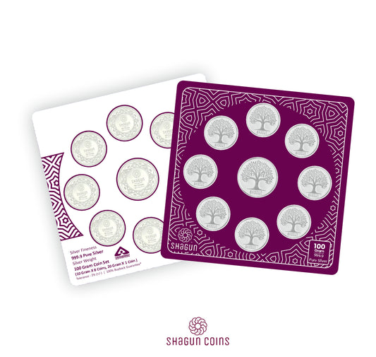 100g Silver Coin Set - Tree