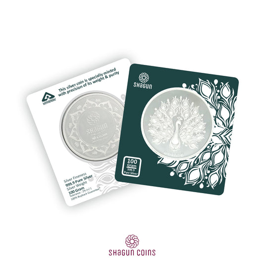 100 Gram Silver Coin - Peacock