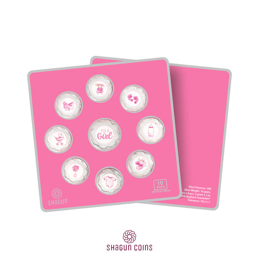 10g Silver Coin Set - Its A Girl