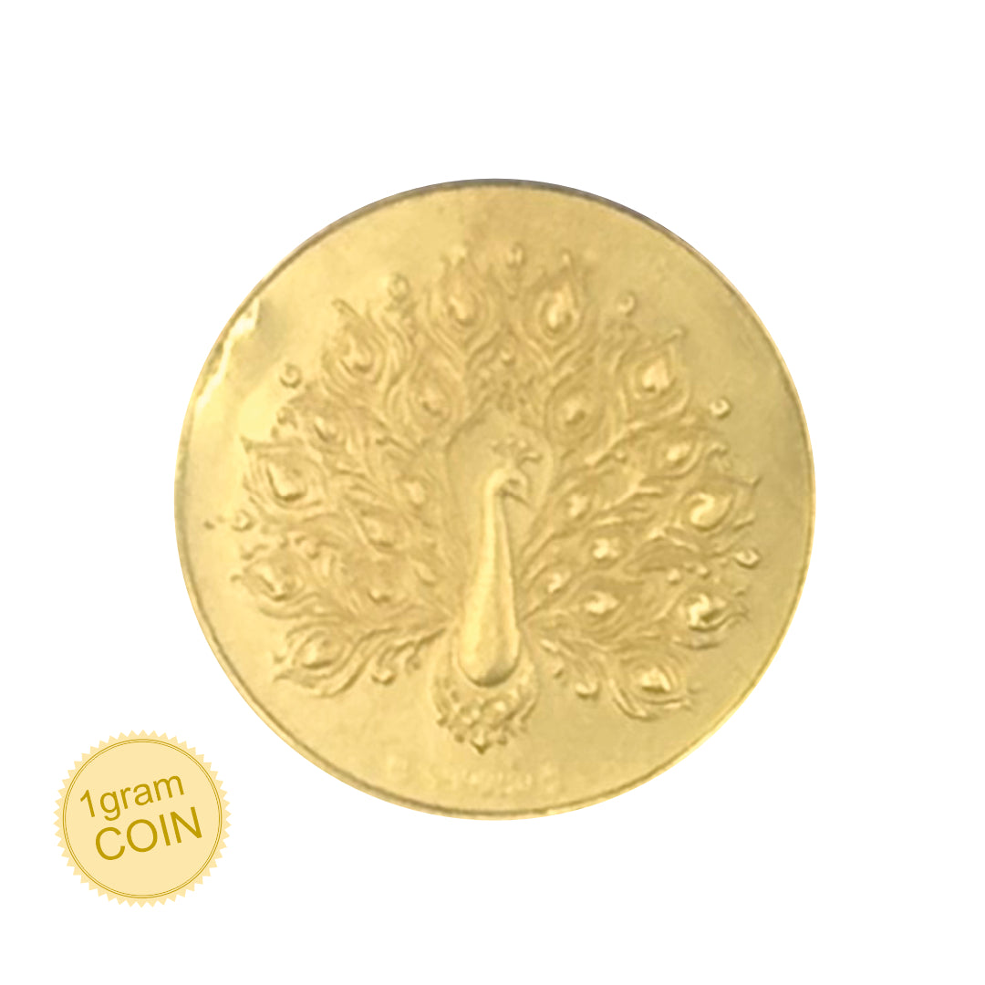 1 Gram Gold Coin - Peacock