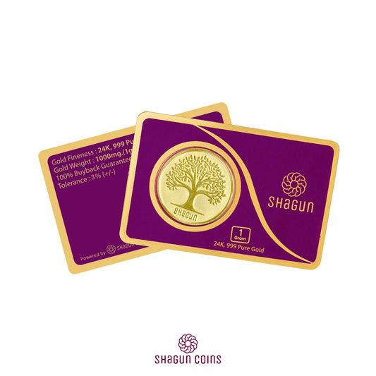 1 Gram Gold Coin - Tree