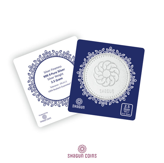 2.5 Gram Big Size Silver Coin - Shagun
