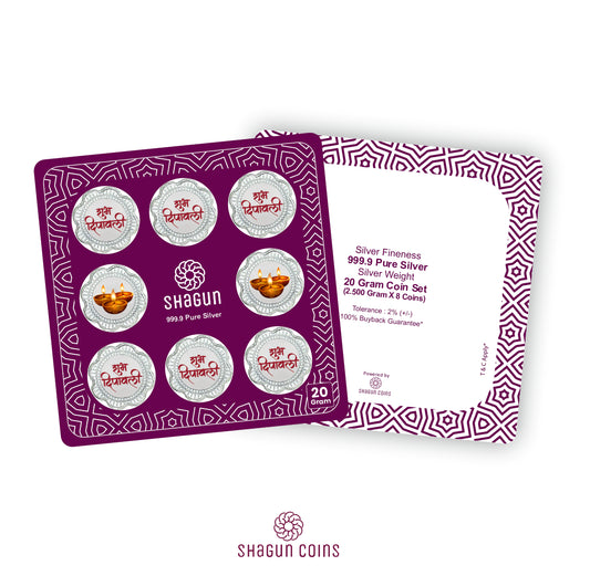 20 Gram Silver Coin Set - Diwali 1
