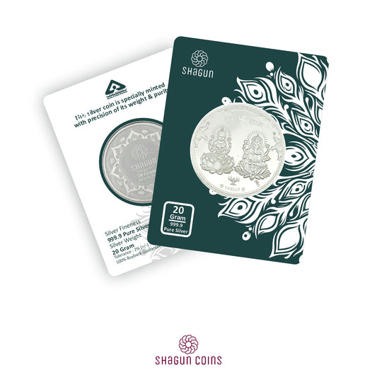 20 Gram Silver Coin - Lakshmi Ganesh Ji