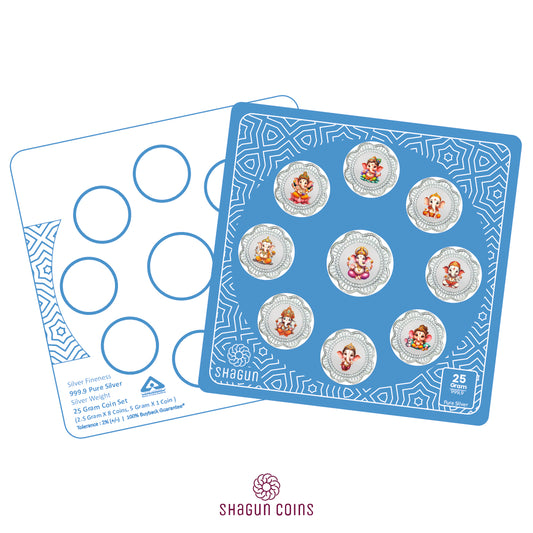 25g Silver Coin Set - Ganesh Ji