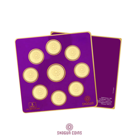 5 Gram Gold coins set - Shagun
