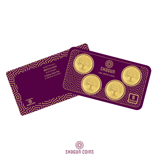 5 Gram Gold coins set - Tree 2