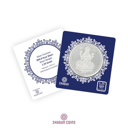1.25 Gram Big Size Silver Coin - Lakshmi Ji