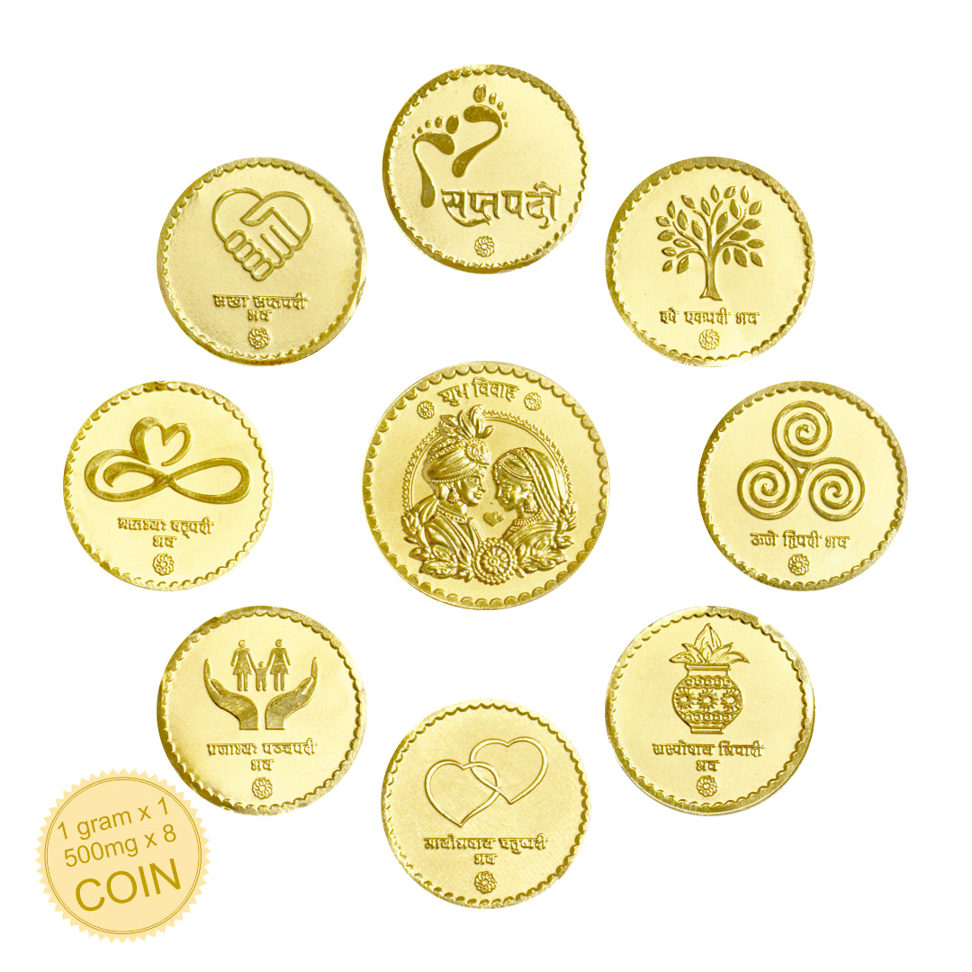 5 Gram Gold coins set - Satpadi