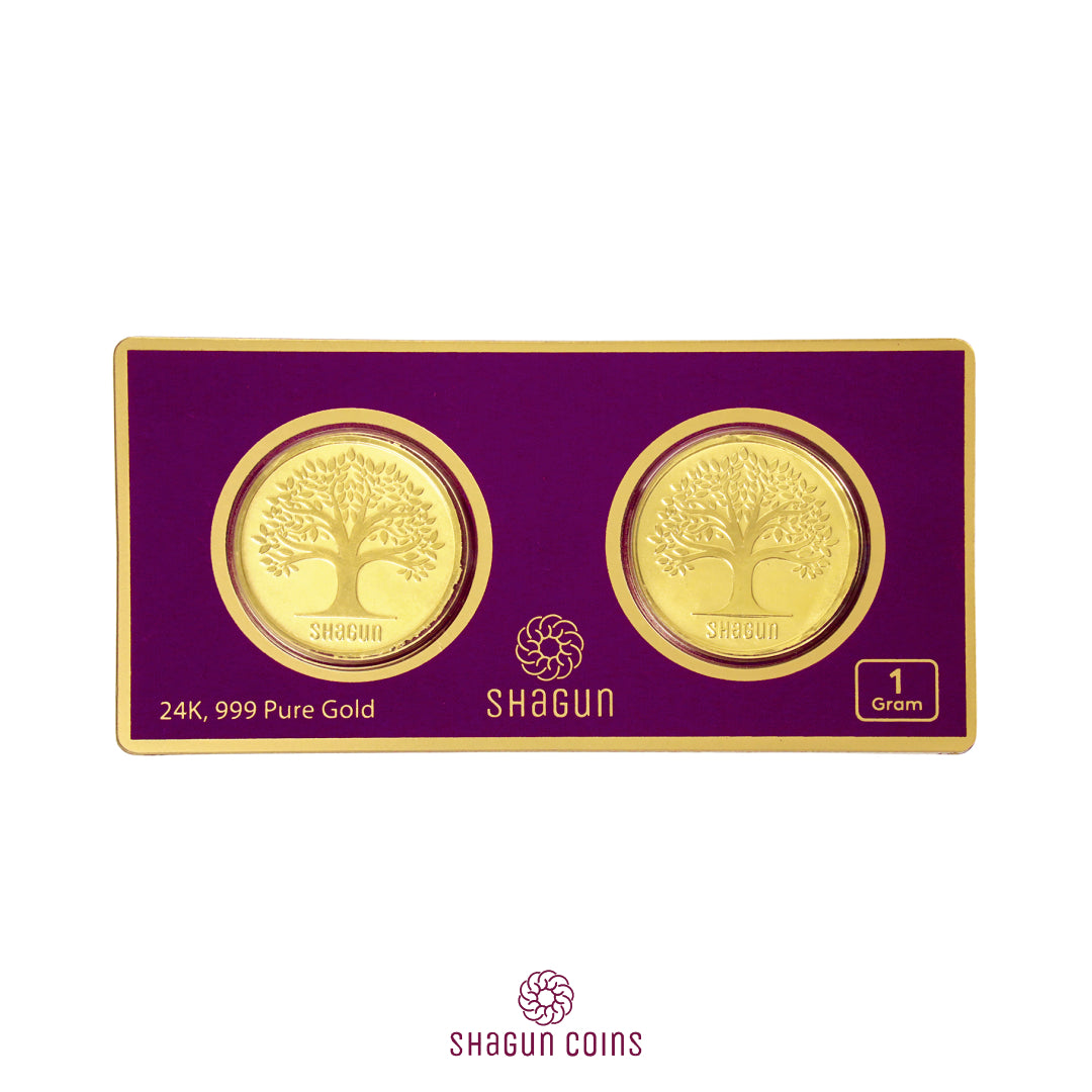 1 Gram Gold Coin Set - Tree