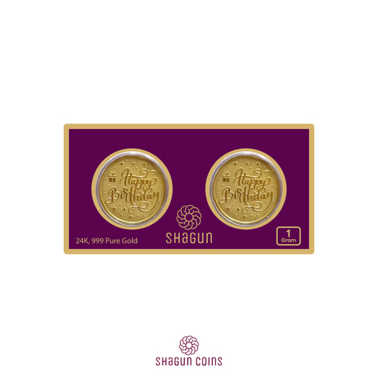 1 Gram Gold Coin Set - Birthday