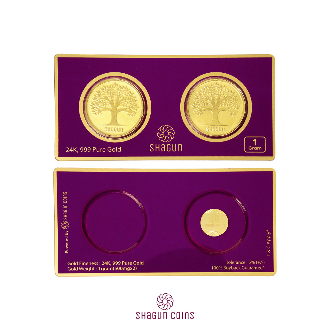 1 Gram Gold Coin Set - Tree