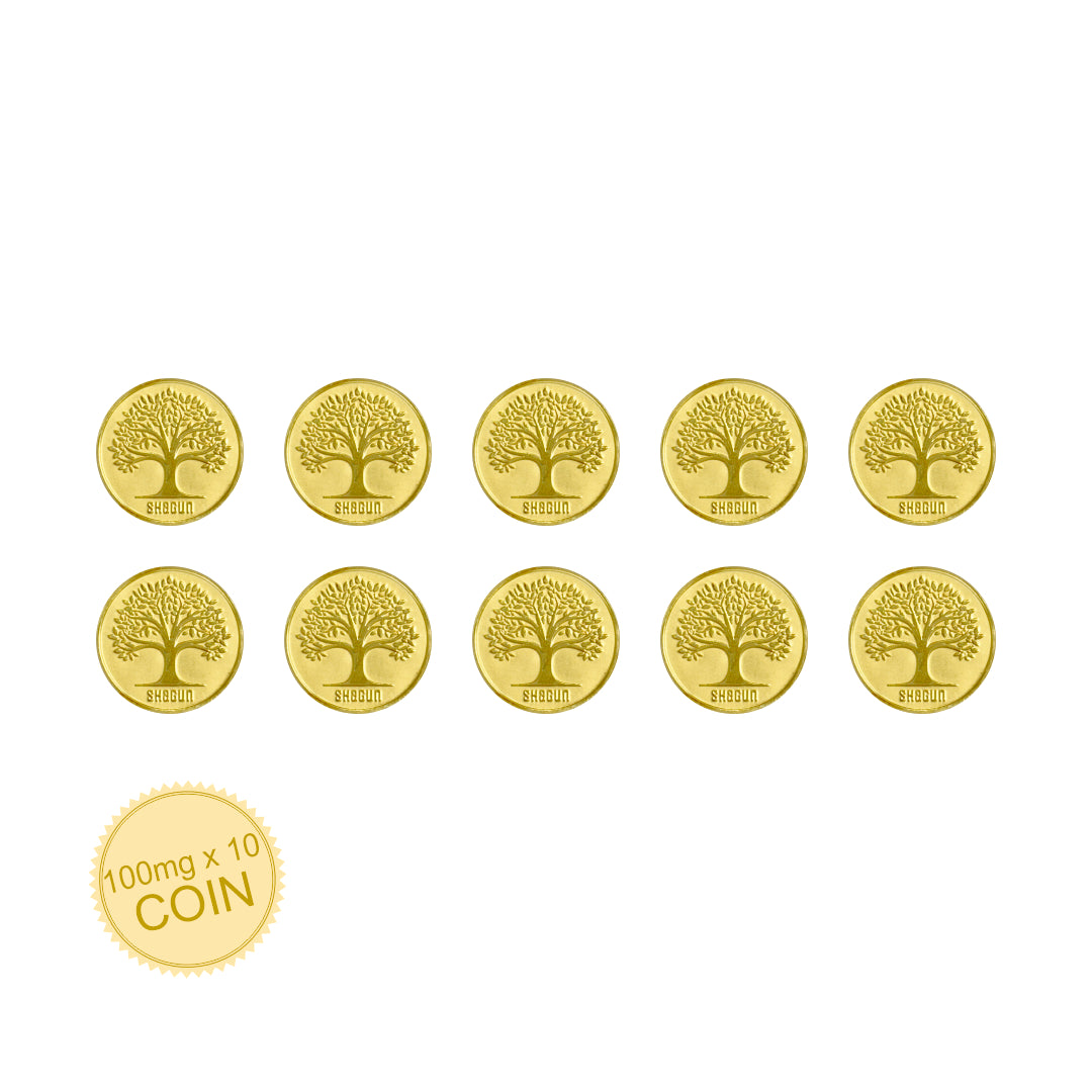 1 Gram Gold Coin set ( 100 mg x 10 pcs. )