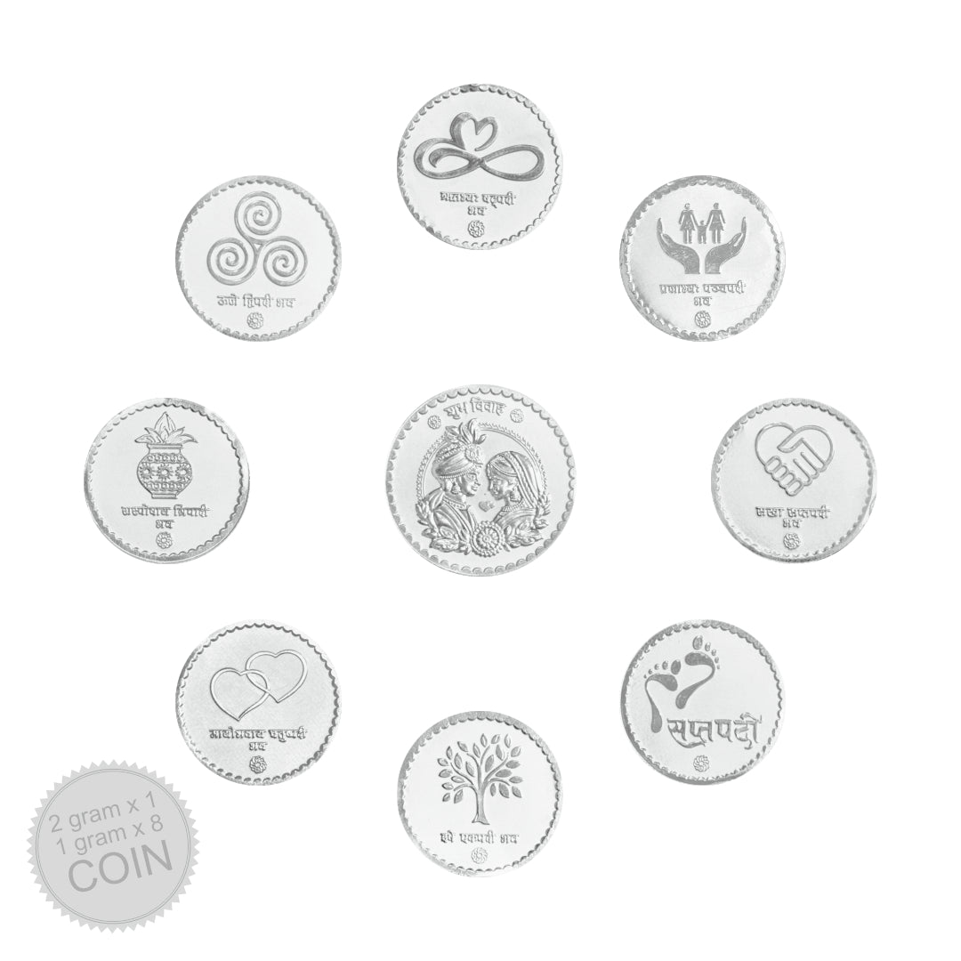 10g Silver Coin Set - Wedding Baarat