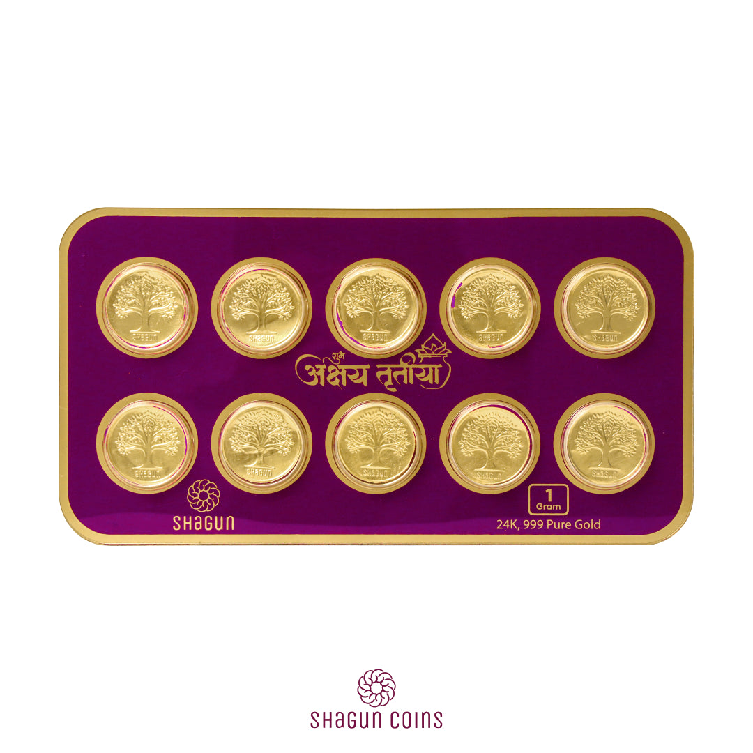 1 Gram Gold Coin set ( 100 mg x 10 pcs. )