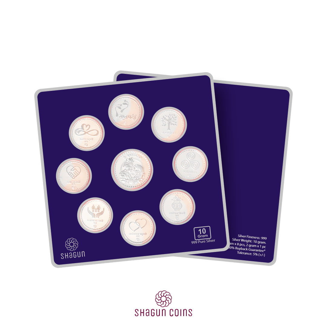 10g Silver Coin Set - Wedding Baarat