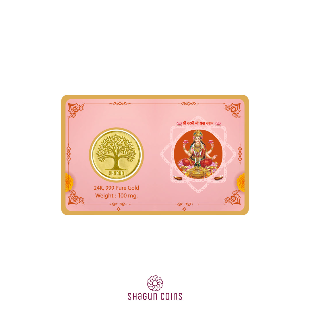 100mg Gold Coin - Laxmi Ji