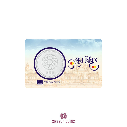 1 Gram Silver Coin - Shubh Vivah (Baarat)