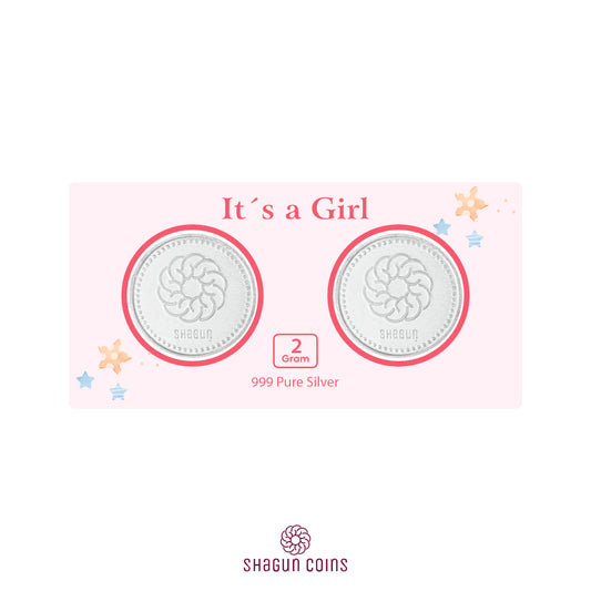 2 Gram Silver Coin Set - It's Girl