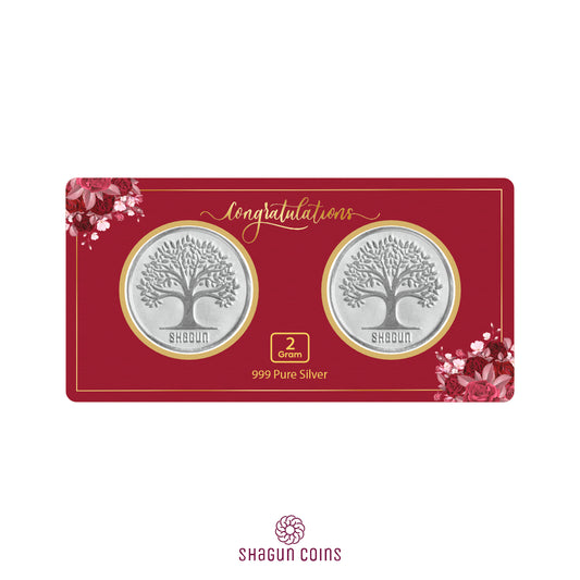 2 Gram Silver Coin Set - Congratulations