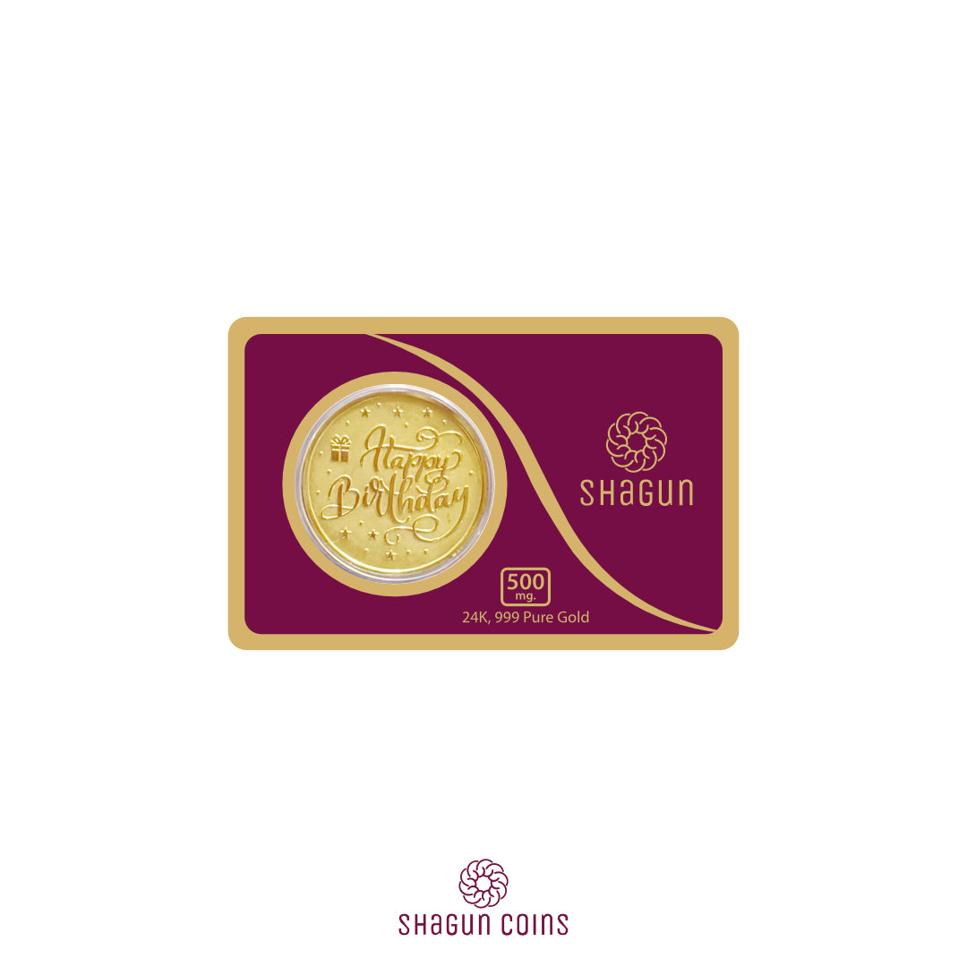 500mg Gold Coin - Birthday