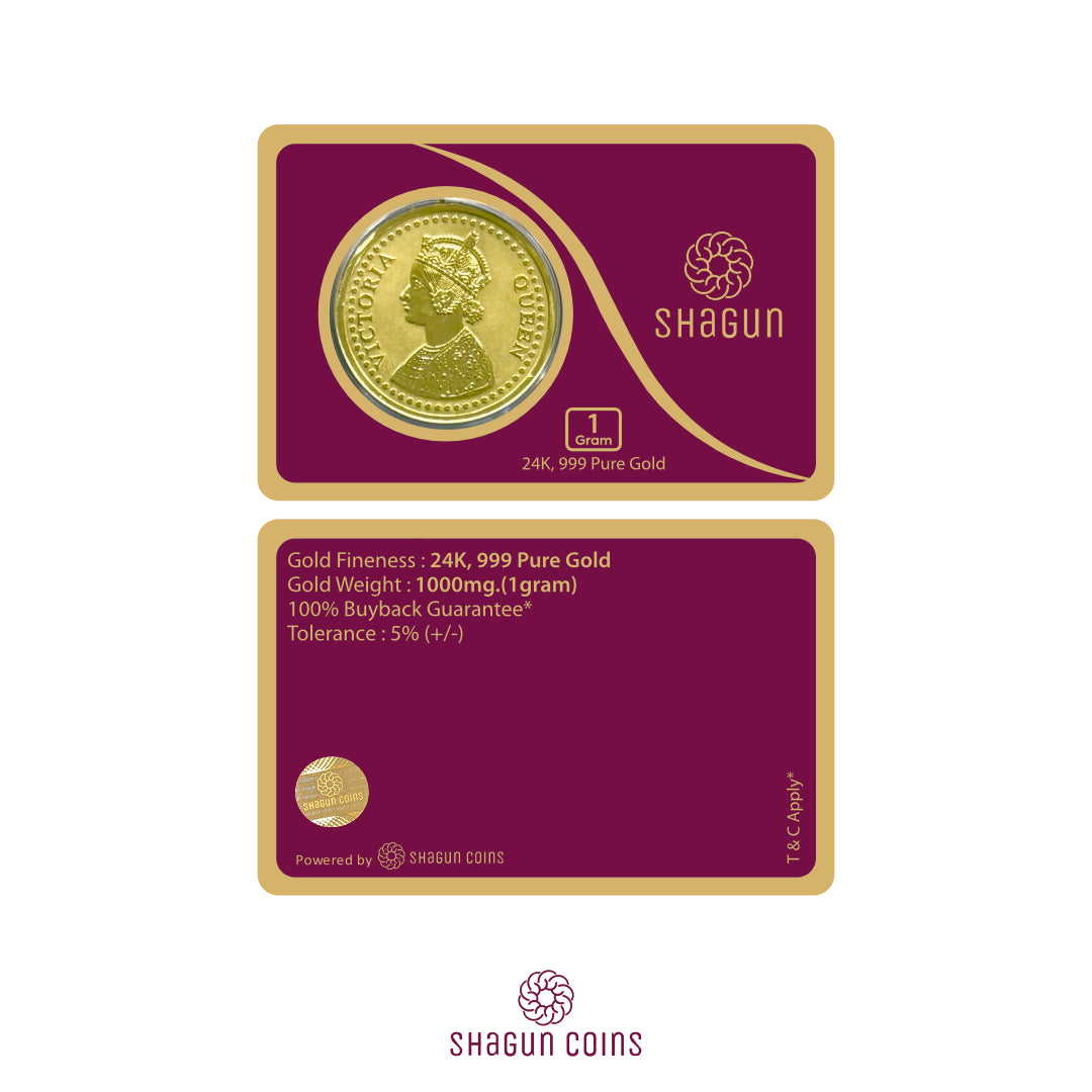 1 Gram Gold Coin - Queen