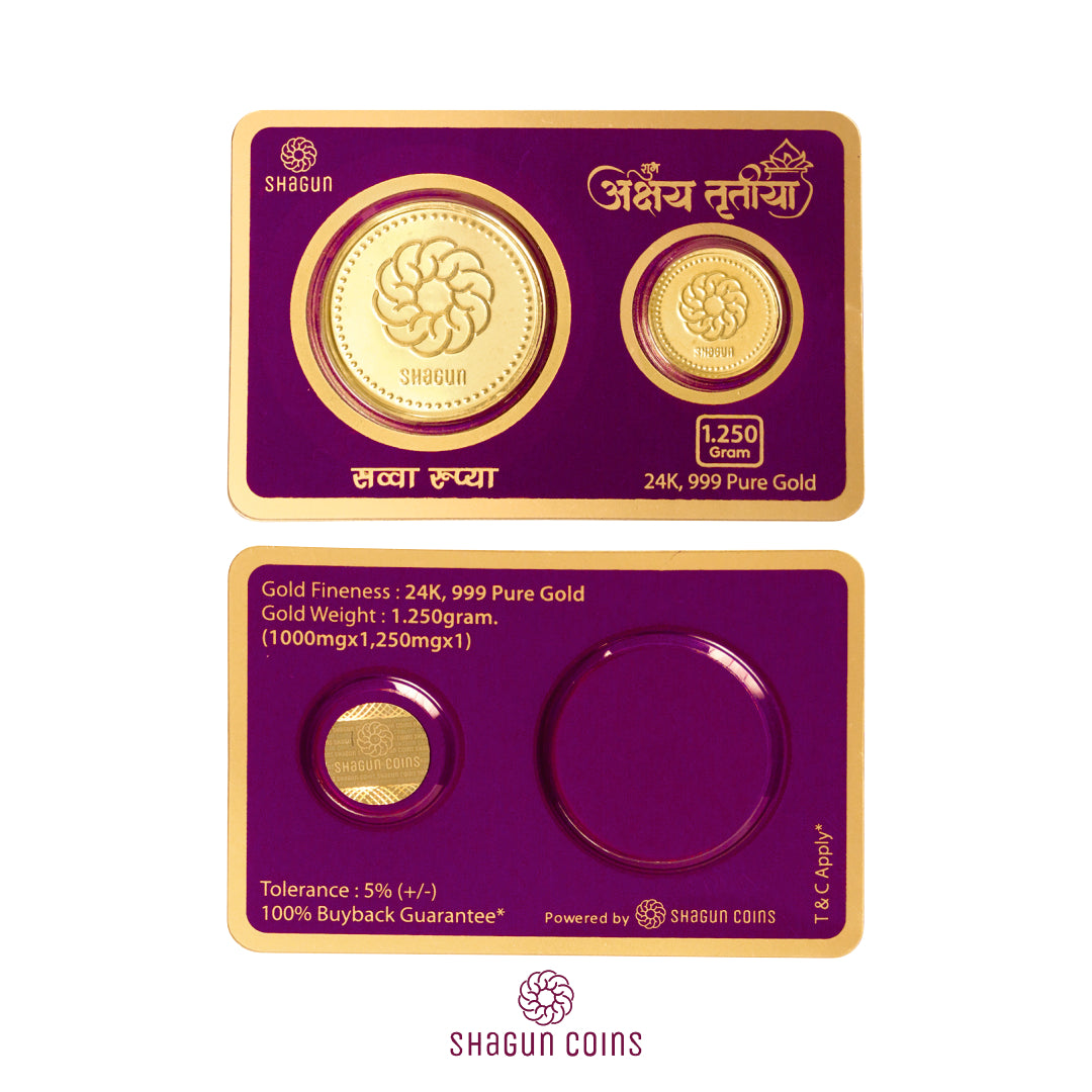 1.250 Gram Gold coin Set ( savva rupiya )