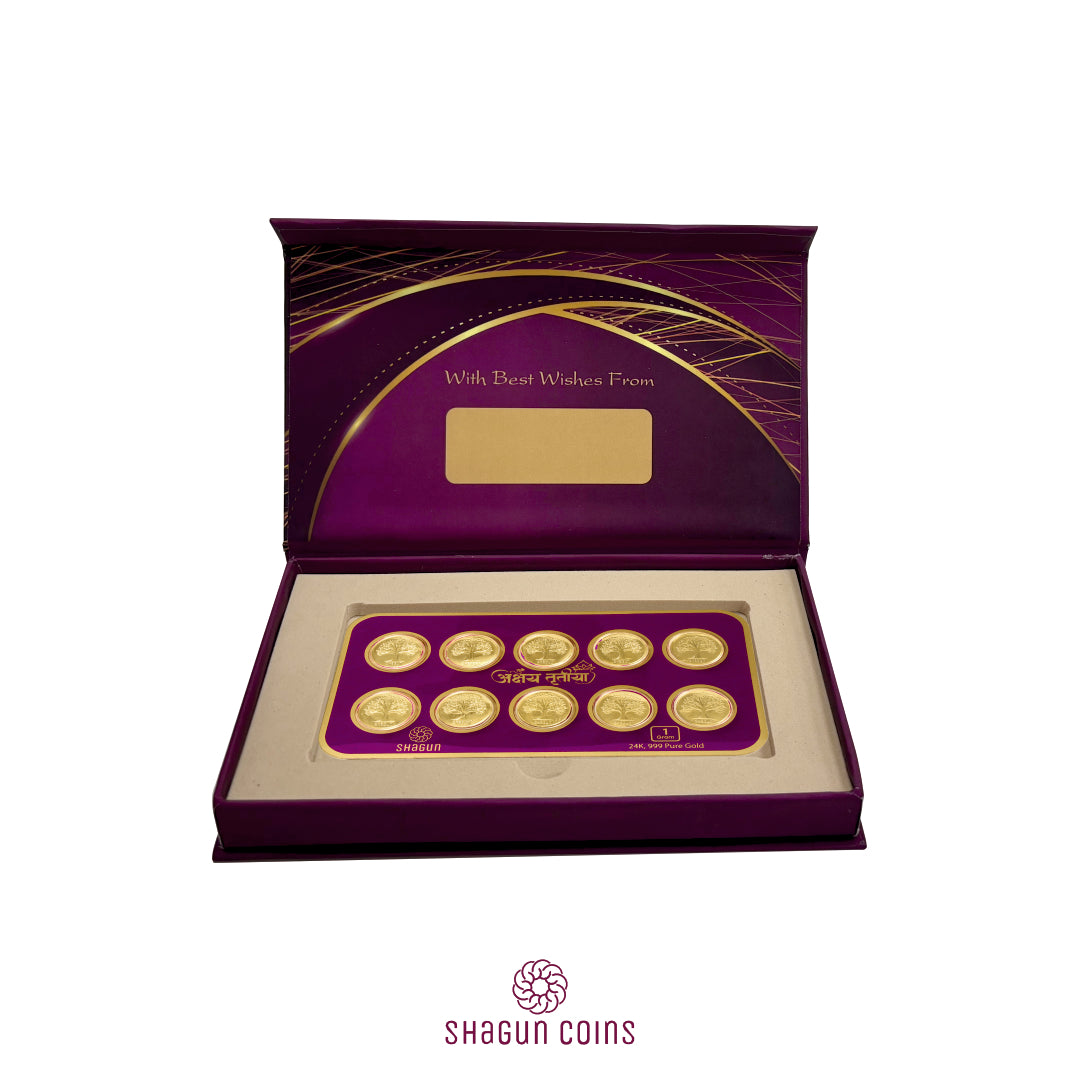 1 Gram Gold Coin set ( 100 mg x 10 pcs. )