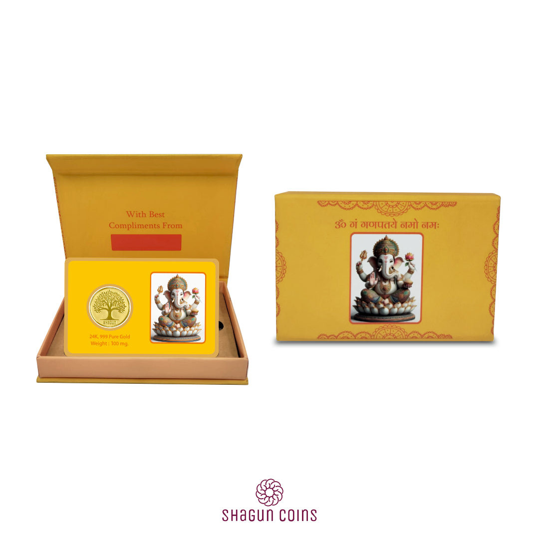 100mg Gold Coin - Ganesh Ji