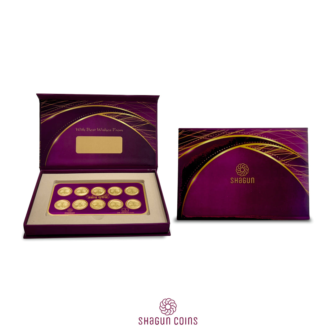 1 Gram Gold Coin set ( 100 mg x 10 pcs. )